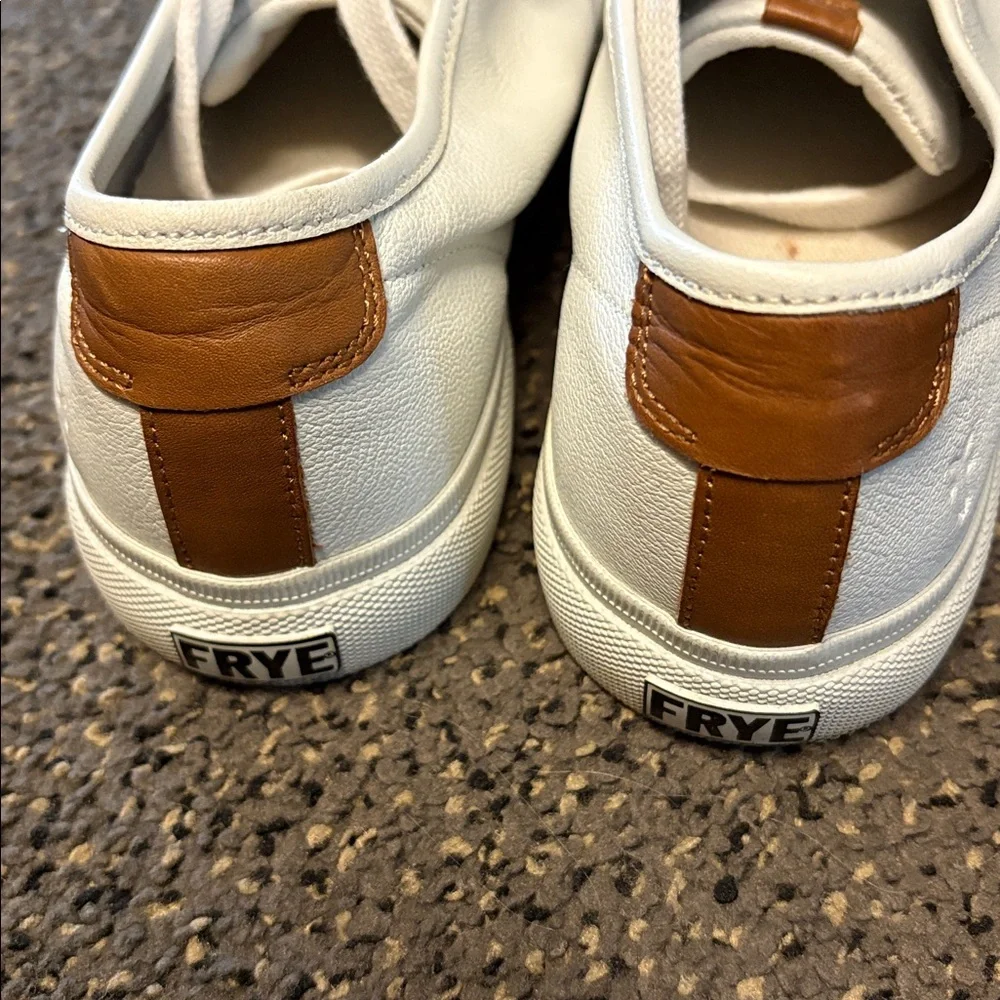 Frye Classic White Leather Sneakers. Worn once - Picture 2 of 6